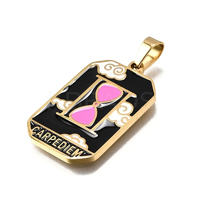 Tarot 304 Stainless Steel Enamel Pendants STAS-M119-09U-G-1