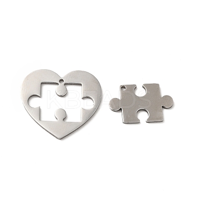 Non-Tarnish 304 Stainless Steel Split Pendants STAS-H212-12P-1