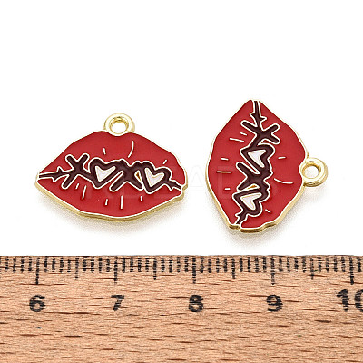 Valentine's Day Alloy Enamel Pendants ENAM-T023-23A-1