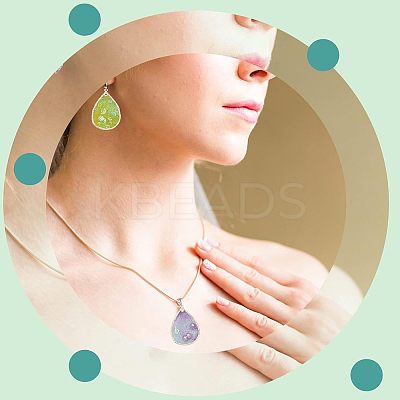 30Pcs 5 Styles Alloy Open Back Bezel Pendants FIND-CA0006-15-1