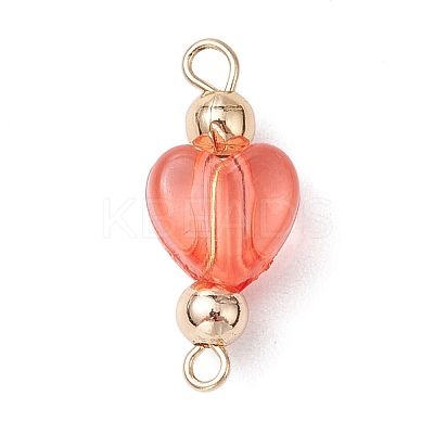 Transparent Acrylic Heart Connector Charms PALLOY-JF03345-1
