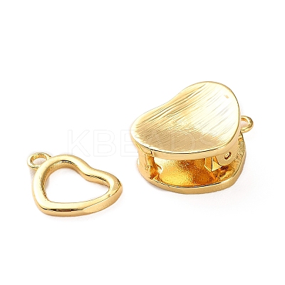 Brass Interlocking Clasps KK-Z105-03G-1