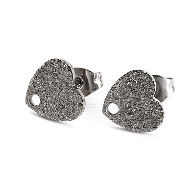 Non-Tarnish 304 Stainless Steel Stud Earring Findings EJEW-O104-07P-1