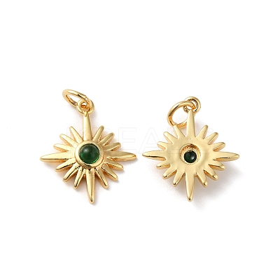Rack Plating Brass Cubic Zirconia Pendants KK-D074-17G-1