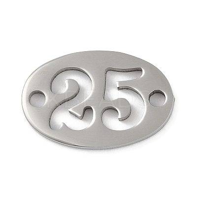 Non-Tarnish 304 Stainless Steel Flat Round Connector Charms STAS-L279-021P-1