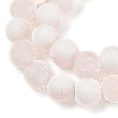 Frosted Crackle Glass Beads Strands GLAA-U001-6mm-M12-1