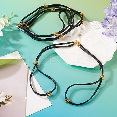3Pcs Cowhide Leather Cord Double Layer Necklace Making AJEW-TA0002-77A-1