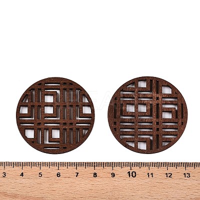 Natural Poplar Wood Cabochons WOOD-N016-46-1