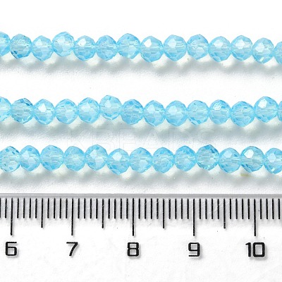 Baking Paint Transparent Glass Beads Strands DGLA-A034-J4MM-D08-1