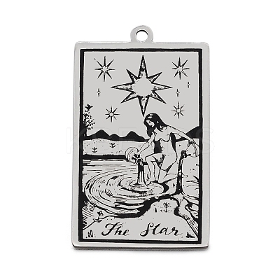 Non-Tarnish 201 Stainless Steel Pendants LS-STAS-S105-LA211-8-1