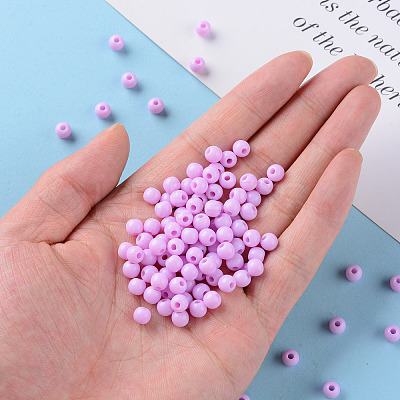Opaque Acrylic Beads X-MACR-S370-C6mm-A03-1