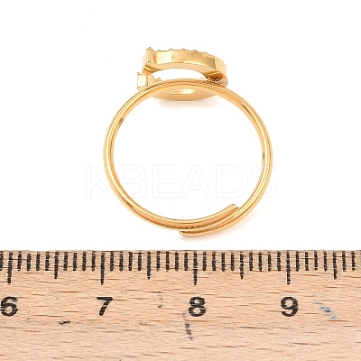 304 Stainless Steel Micro Pave Cubic Zirconia Cuff Open Rings RJEW-D336-01G-05-1