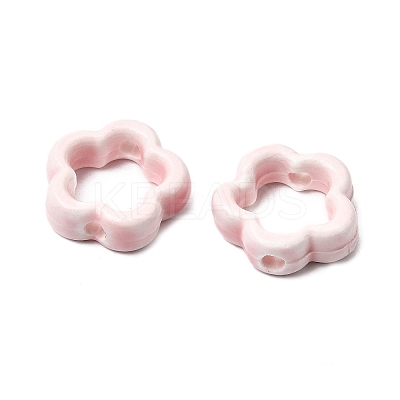 Flower Hollow Glazed Porcelain Bead Frame PORC-A034-09D-1
