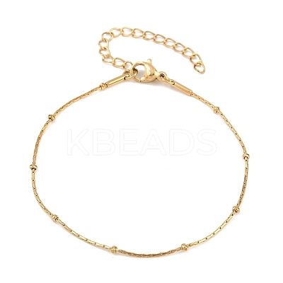 201 Stainless Steel Satellite Chain Bracelets for Women BJEW-G767-01D-G-1