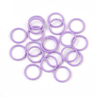 Spray Painted Iron Open Jump Rings X-IFIN-F149-B04-1