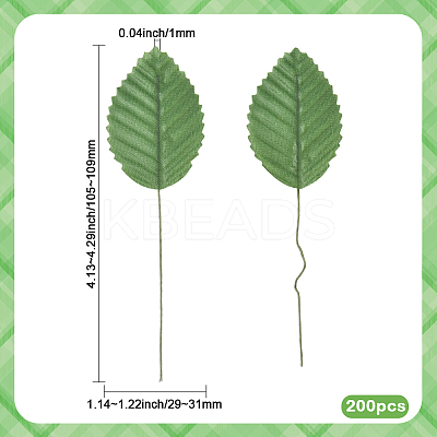 Handmade Silk Cloth Artificial Leaf AJEW-WH20070-073H-1