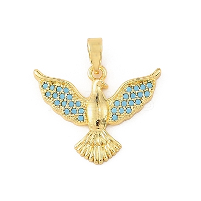 Brass & Rhinestone Pendants RB-CBA4B36-03G-1