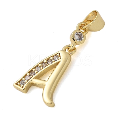 Brass Micro Pave Cubic Zirconia Pendants KK-M319-02G-A-1