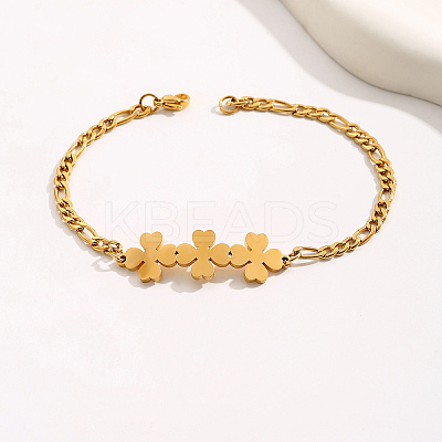 201 Stainless Steel Figaro Chains Link Bracelets EU3707-1
