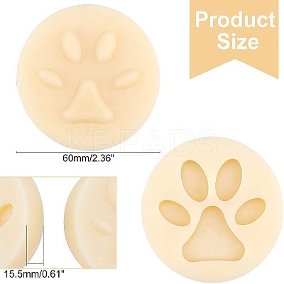 Dog Paw Shape Key Ring Hanging Plastic Mold DIY-WH0183-46-1