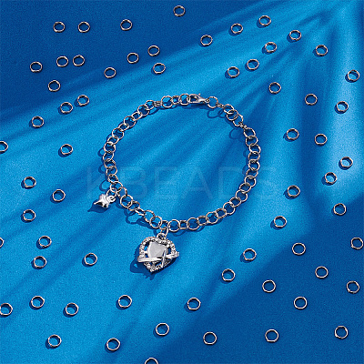 500Pcs Non-Tarnish 304 Stainless Steel Split Rings STAS-UN0065-26P-01-1