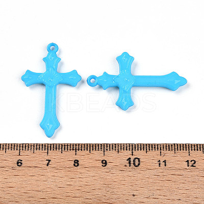 Opaque Acrylic Pendants SACR-WH0017-01A-1