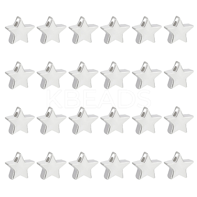 24Pcs Sterling Silver Beads STER-BC0001-99-1