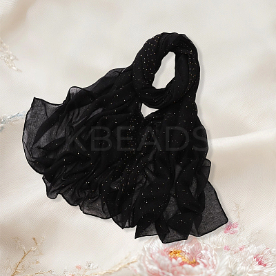 Rectangle Polyester Tippet AJEW-WH20064-30A-1