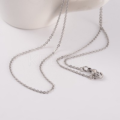 Tarnish Resistant 304 Stainless Steel Cable Chain Necklaces NJEW-JN01526-01-1