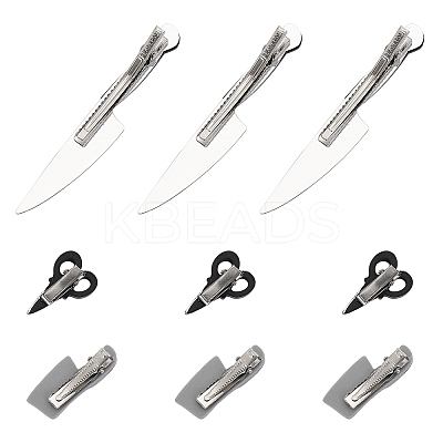 9Pcs 3 Style Tools Resin Alligator Hair Clips PHAR-GL0001-01-1