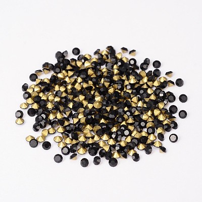 Back Plated Grade A Diamond Glass Pointed Rhinestone RGLA-SS14-002-1