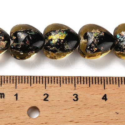 Handmade Dichroic Foil Glass Beads Strands DICH-U001-03C-1