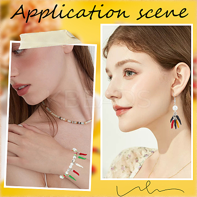 42Pcs 7 Colors Alloy Enamel Pendants ENAM-SC0005-08-1