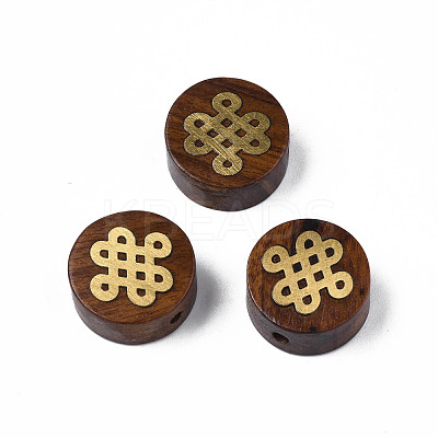 Natural Wood Undyed Beads WOOD-N013-026-1