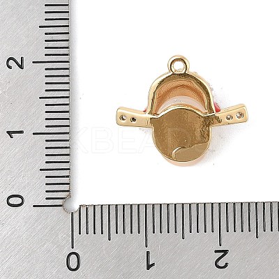 Brass Micro Pave Cubic Zirconia Pendants KK-R219-09G-1