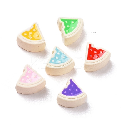 Rubberized Style Acrylic European Beads SACR-E009-13-1