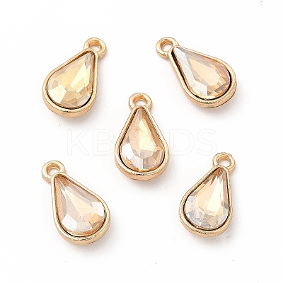 Faceted Glass Rhinestone Pendants FIND-G049-01G-04-1