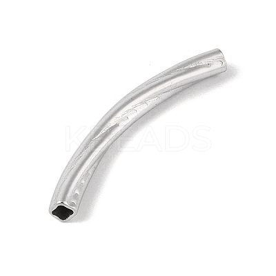 304 Stainless Steel Curved Tube Beads LS-STAS-M071-03D-P-1