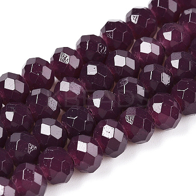 Baking Paint Imitation Jade Glass Bead Strands LS-DGLA-A034-J4MM-A02-1