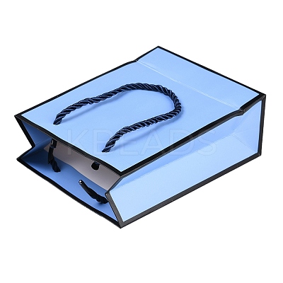 Rectangle Paper Bags with Twisted Rope Handles CARB-L011-01F-03-1