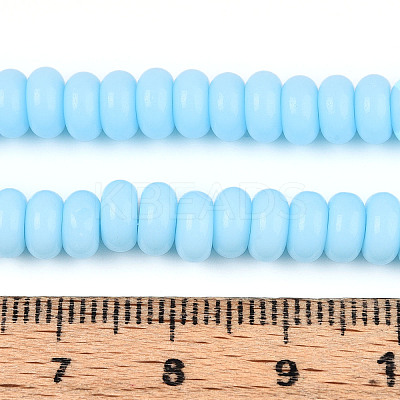 Opaque Spray Painted Glass Beads GLAA-ZX008-6mm-18J-1