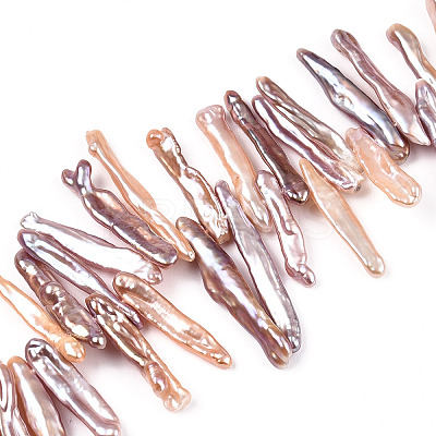 Natural Baroque Pearl Keshi Pearl Beads Strands PEAR-S020-E04-1