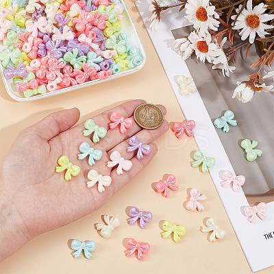 200pcs Opaque Acrylic Beads MACR-SP0001-45-1