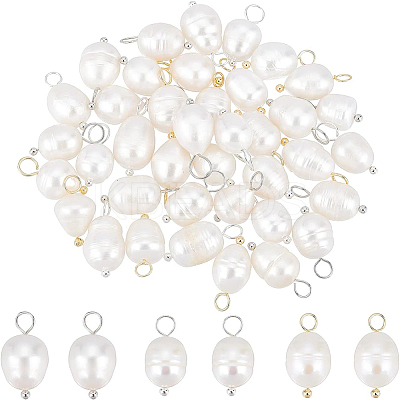 42Pcs 3 Styles Natural Cultured Freshwater Pearl Pendants FIND-BC0002-78-1
