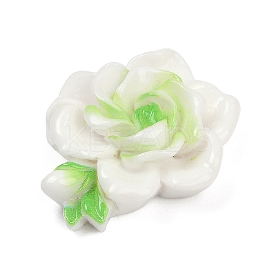 Opaque Resin Flowers Cabochons RESI-R463-02F-1