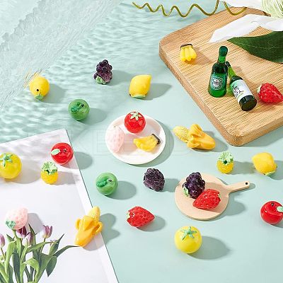 55Pcs 11 Styles Opaque Resin Decoden Cabochons CRES-NB0001-34-1