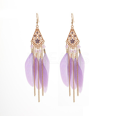 Rhombus Alloy Rhinestone Chandelier Earrings FS-WGCB5E2-11-1