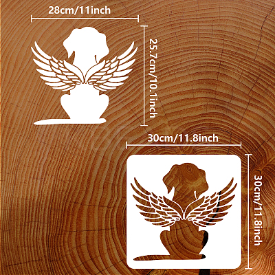 PET Hollow Out Drawing Painting Stencils DIY-WH0391-0451-1