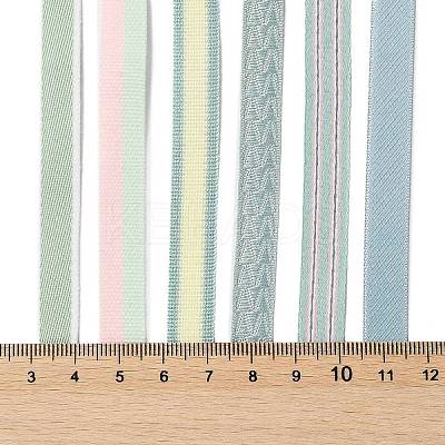 18 Yards 6 Styles Polyester Ribbon SRIB-Q022-F11-1