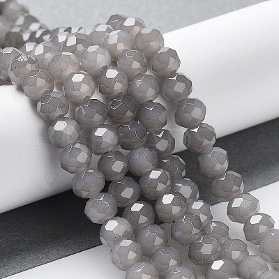 Baking Paint Imitation Jade Glass Bead Strands LS-X-DGLA-A034-J6MM-A43-1
